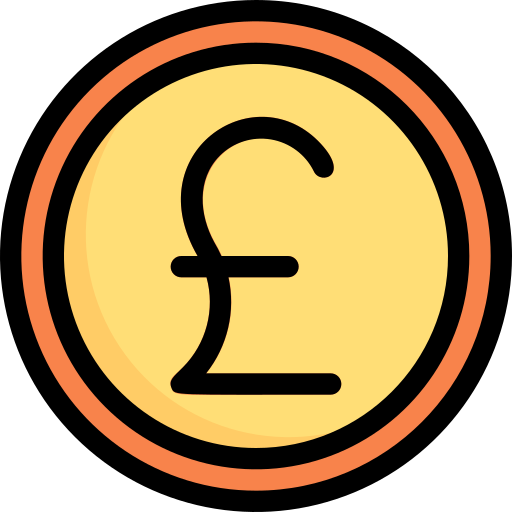 Pound money Generic Outline Color icon