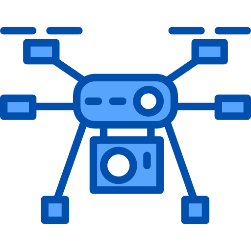 camera-drone Generic Blue icoon
