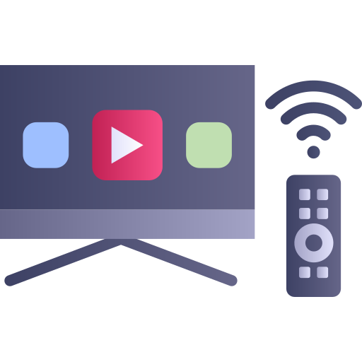 monitor de televisión Generic Flat Gradient icono