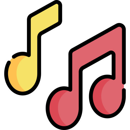 Музыкальные ноты Special Lineal color иконка