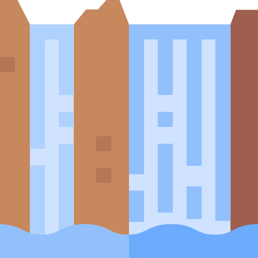 wodospady Basic Straight Flat ikona