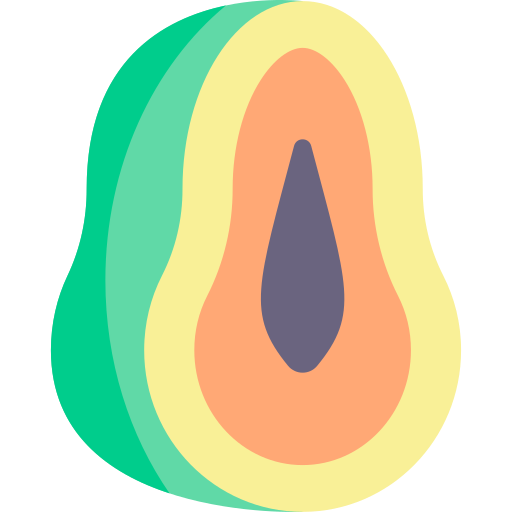 papaya Kawaii Flat icono