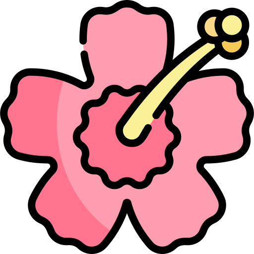 hibiskus Kawaii Lineal color icon