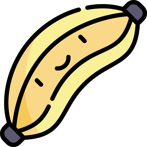 banana Kawaii Lineal color icona