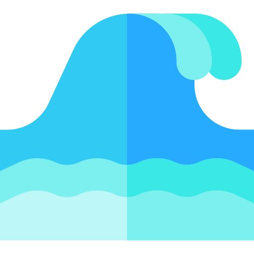 Waves Basic Straight Flat icon