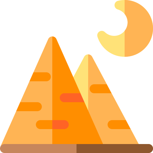 Pyramids Basic Rounded Flat icon