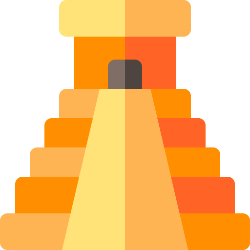 アステカのピラミッド Basic Rounded Flat icon
