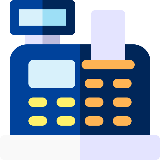 Cash register Basic Rounded Flat icon