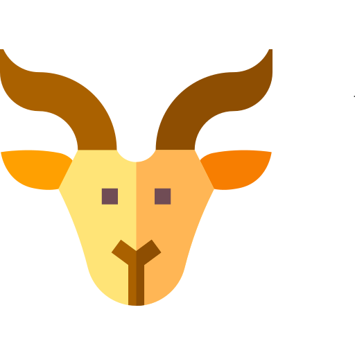 Goat Basic Straight Flat icon