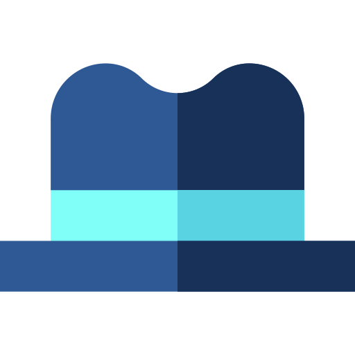 Fedora hat Basic Straight Flat icon