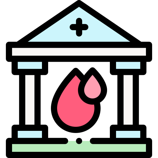 Blood bank Detailed Rounded Lineal color icon