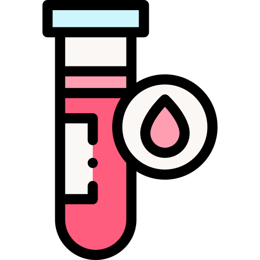 Пробирка для крови Detailed Rounded Lineal color иконка