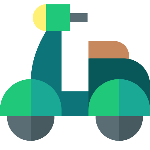 scooter Basic Straight Flat Icône