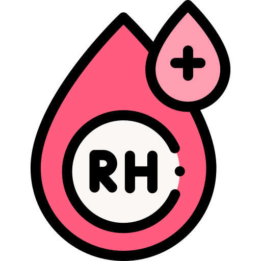 Blood rh positive Detailed Rounded Lineal color icon