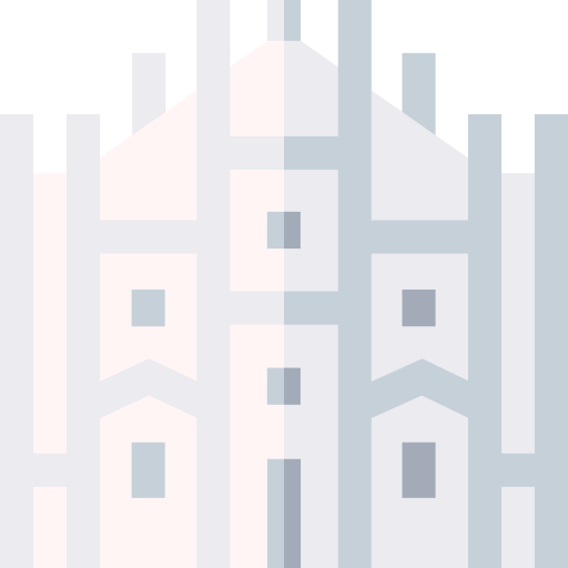 katedra w mediolanie Basic Straight Flat ikona