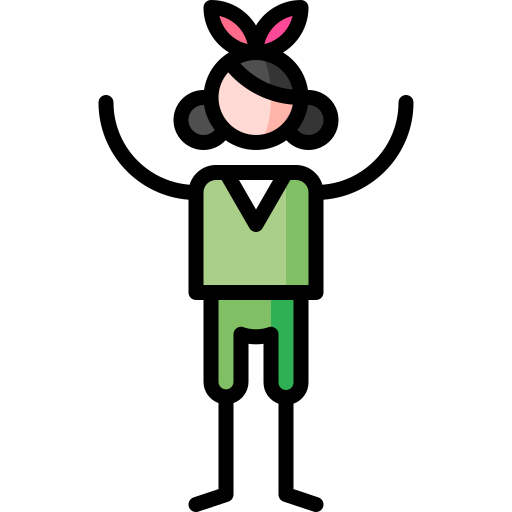 verpleegkundige Puppet Characters Lineal Color icoon