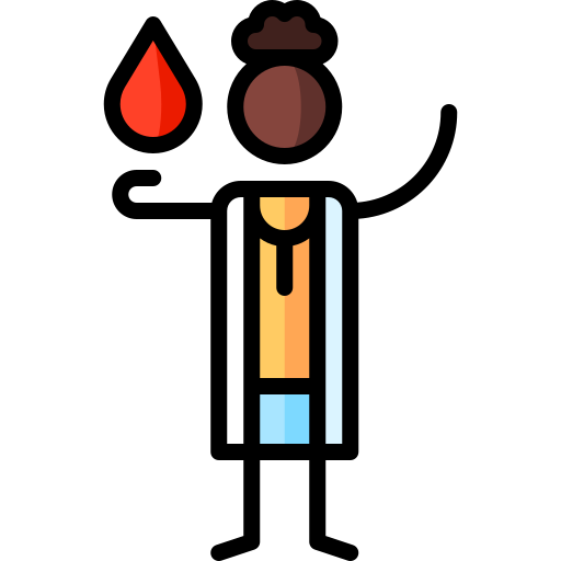 gota de sangre Puppet Characters Lineal Color icono