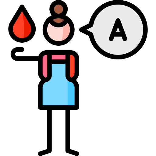 Blood type a Puppet Characters Lineal Color icon