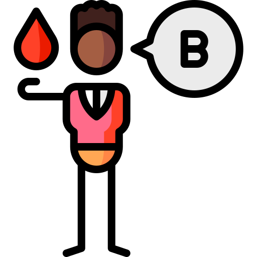 blutgruppe b Puppet Characters Lineal Color icon