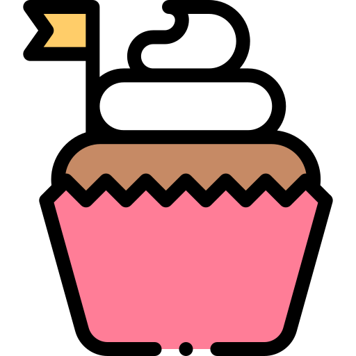カップケーキ Detailed Rounded Lineal color icon