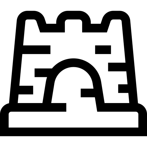 zandkasteel Basic Straight Lineal icoon