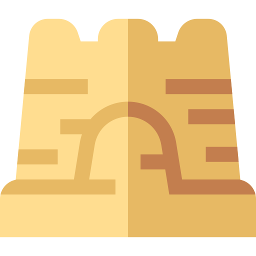 Sand castle Basic Straight Flat icon
