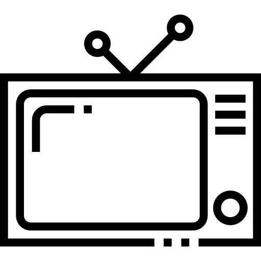 telewizory Detailed Straight Lineal ikona