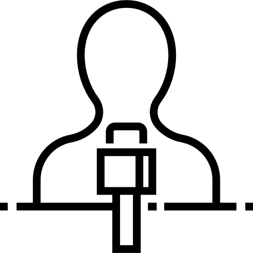 남성 기자 Detailed Straight Lineal icon