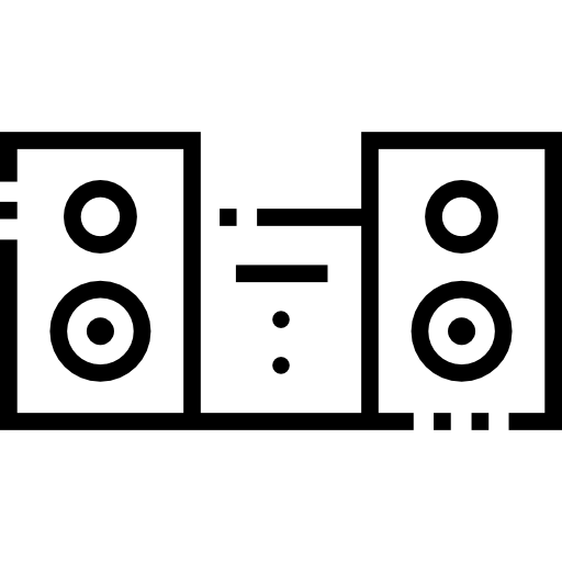 pudełko dźwiękowe Detailed Straight Lineal ikona