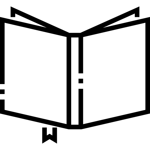otwarta książka Detailed Straight Lineal ikona