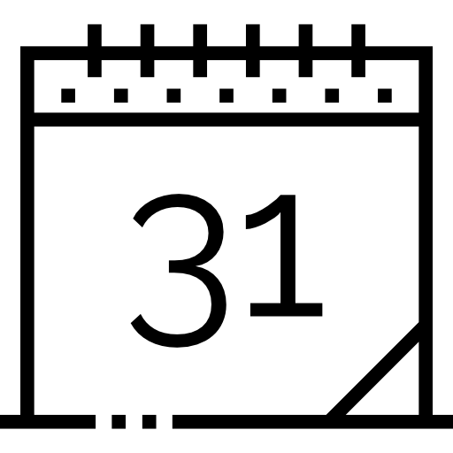 calendario settimanale Detailed Straight Lineal icona