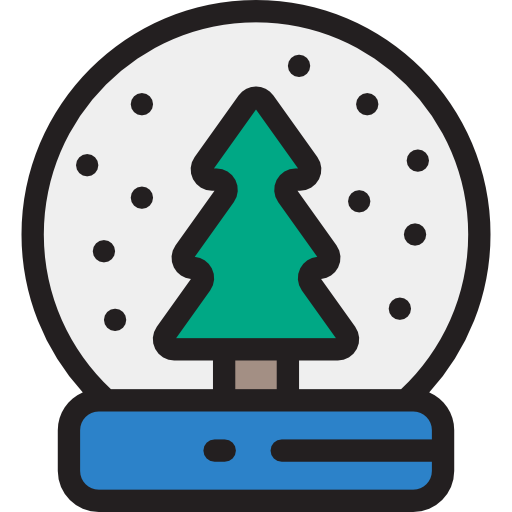 Śnieżna kula Detailed Rounded Lineal color ikona
