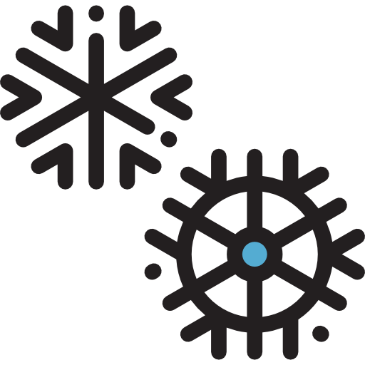 flocon de neige Detailed Rounded Lineal color Icône