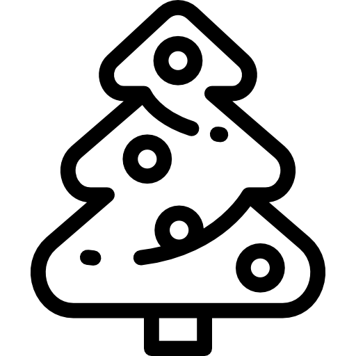 drzewko świąteczne Detailed Rounded Lineal ikona