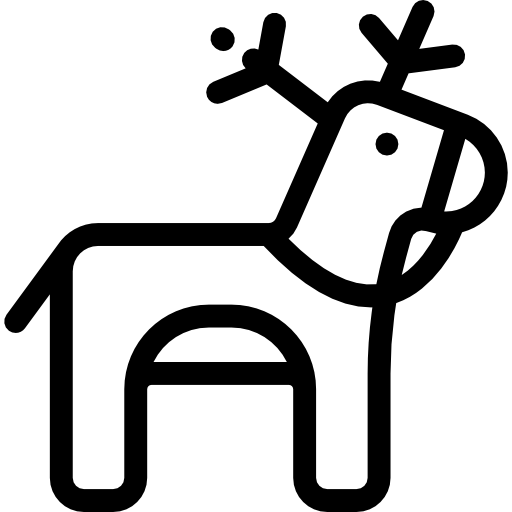 jeleń Detailed Rounded Lineal ikona