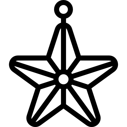 gwiazda Detailed Rounded Lineal ikona