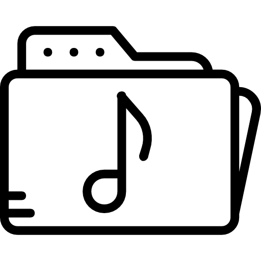 Music folder Basic Miscellany Lineal icon