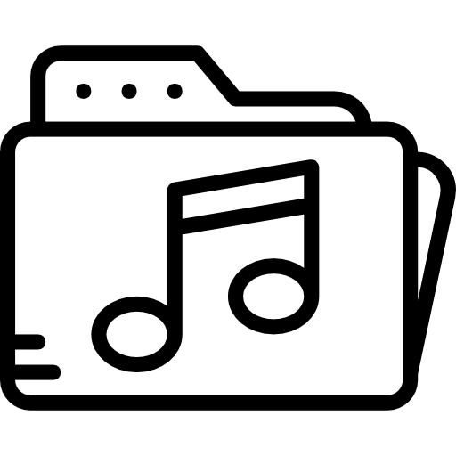 Music folder Basic Miscellany Lineal icon