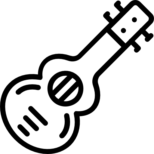 hiszpańska gitara Basic Miscellany Lineal ikona