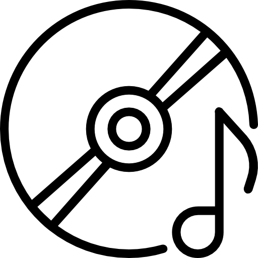Compact disc Basic Miscellany Lineal icon