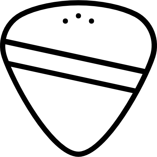 kostka do gitary Basic Miscellany Lineal ikona