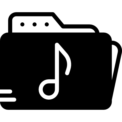 folder muzyczny Basic Miscellany Fill ikona