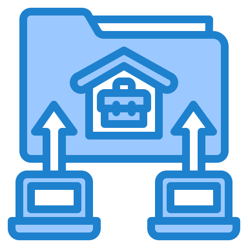 Transfer data srip Blue icon