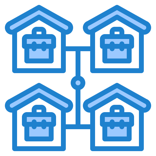 Home network srip Blue icon