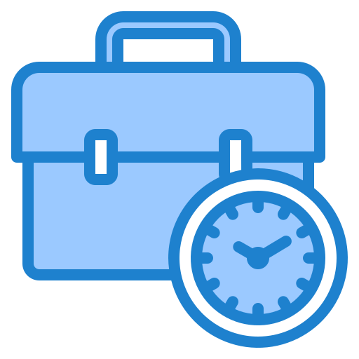 Briefcase srip Blue icon
