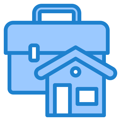 Home office srip Blue icon