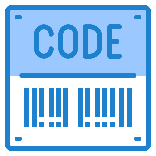 barcode srip Blue icon