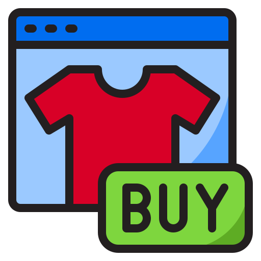 Shopping online srip Lineal Color icon
