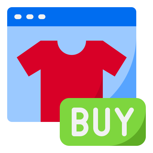 compra en línea srip Flat icono