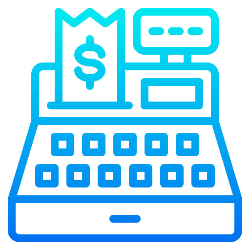 kasjer srip Gradient ikona